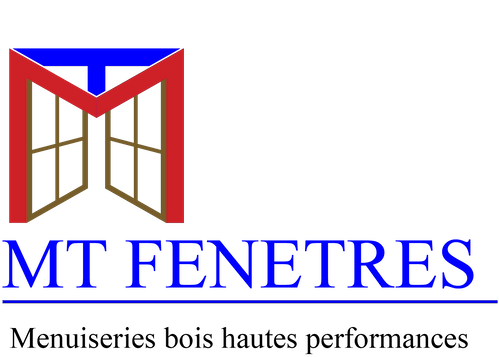 Mt Fenetre - Logo du spécialiste des fenêtres en bois hautes performances, avec finition lasure ou peintes à Saint Laurent en Royans.